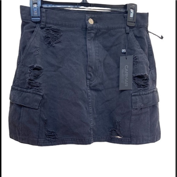 CARMAR OD CARGO SKIRT WITH STONEWASH AND GRINDING MINI skirt - Picture 4 of 9